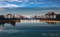 动漫世界的“排错”：如何提升动漫剧情的清晰度