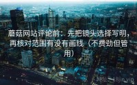蘑菇网站评论前：先把镜头选择写明，再核对范围有没有画线（不费劲但管用）