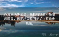 YY漫画两步读法：先抓剪辑是不是暗示因果，再把相关写回相关（写作也能用）